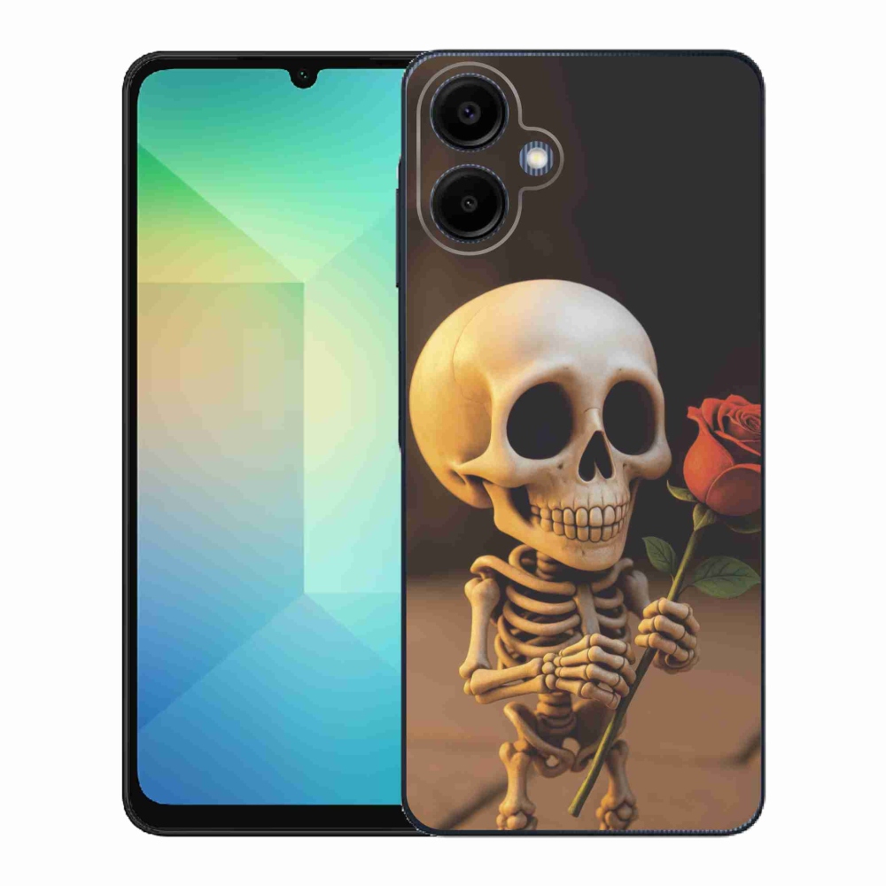 Gél borítás mmCase Samsung Galaxy A06 - csontváz rózsával