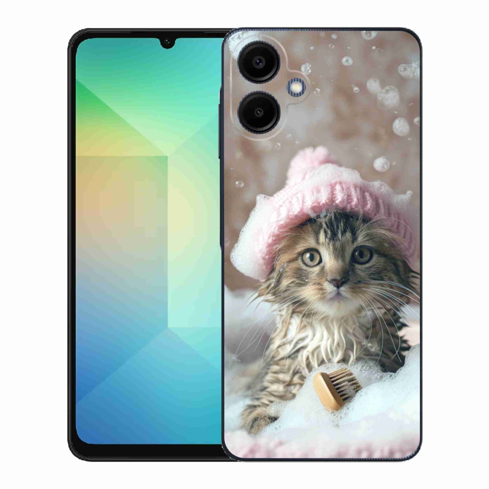 Gél borító mmCase Samsung Galaxy A06-hoz - cica és fürdő