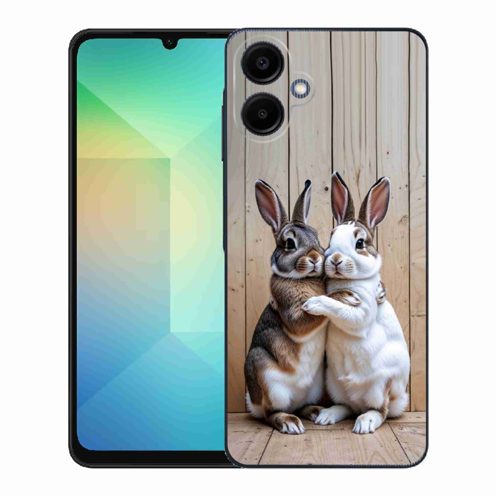 Zselés borítás mmCase Samsung Galaxy A06-hoz - nyúlpár