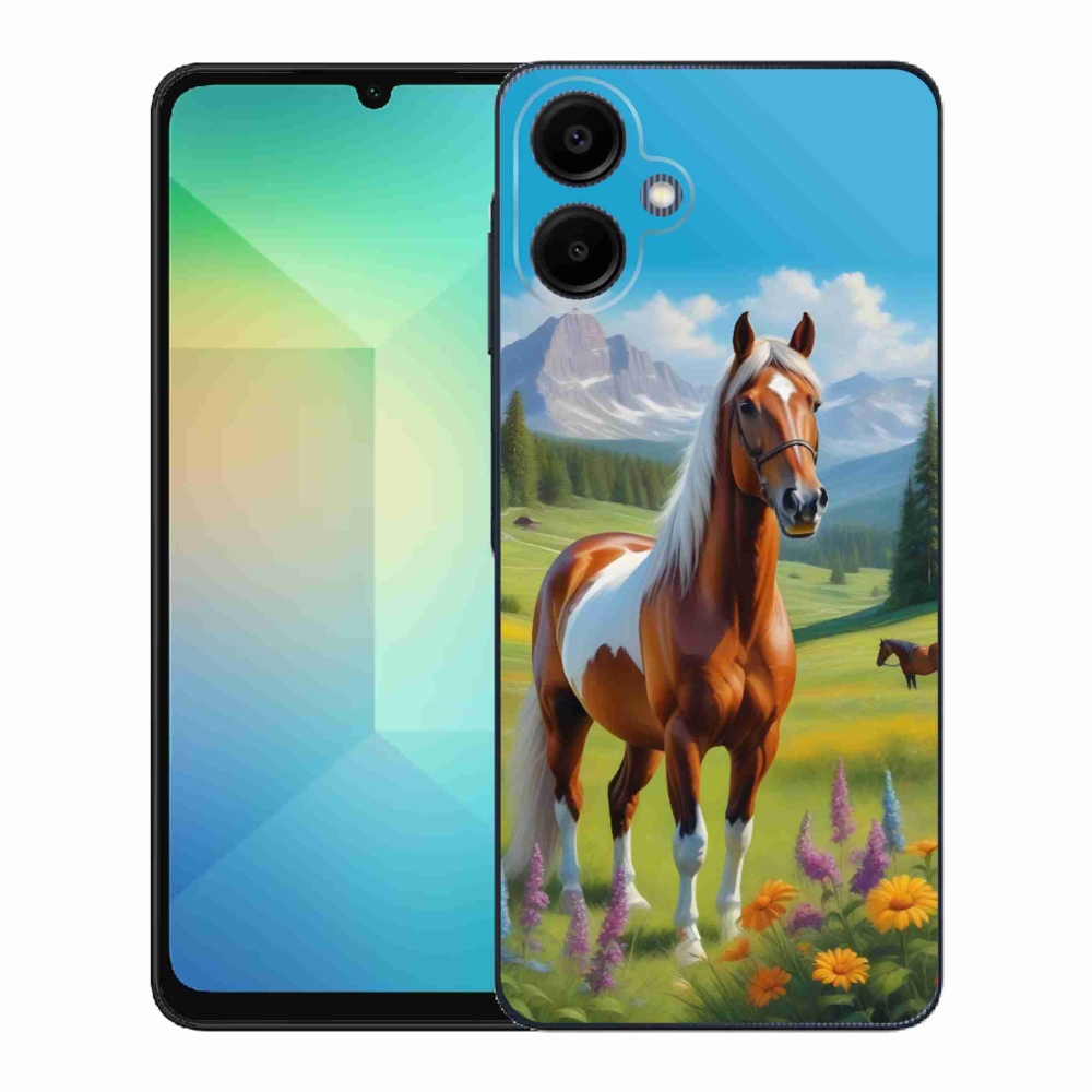 Zselés borítás mmCase Samsung Galaxy A06-hoz - ló a réten