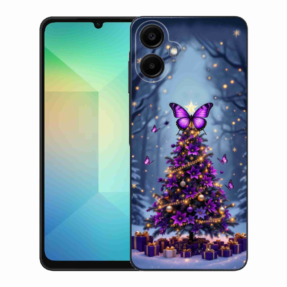 Gél borítás mmCase Samsung Galaxy A06 - pillangó karácsonyfa