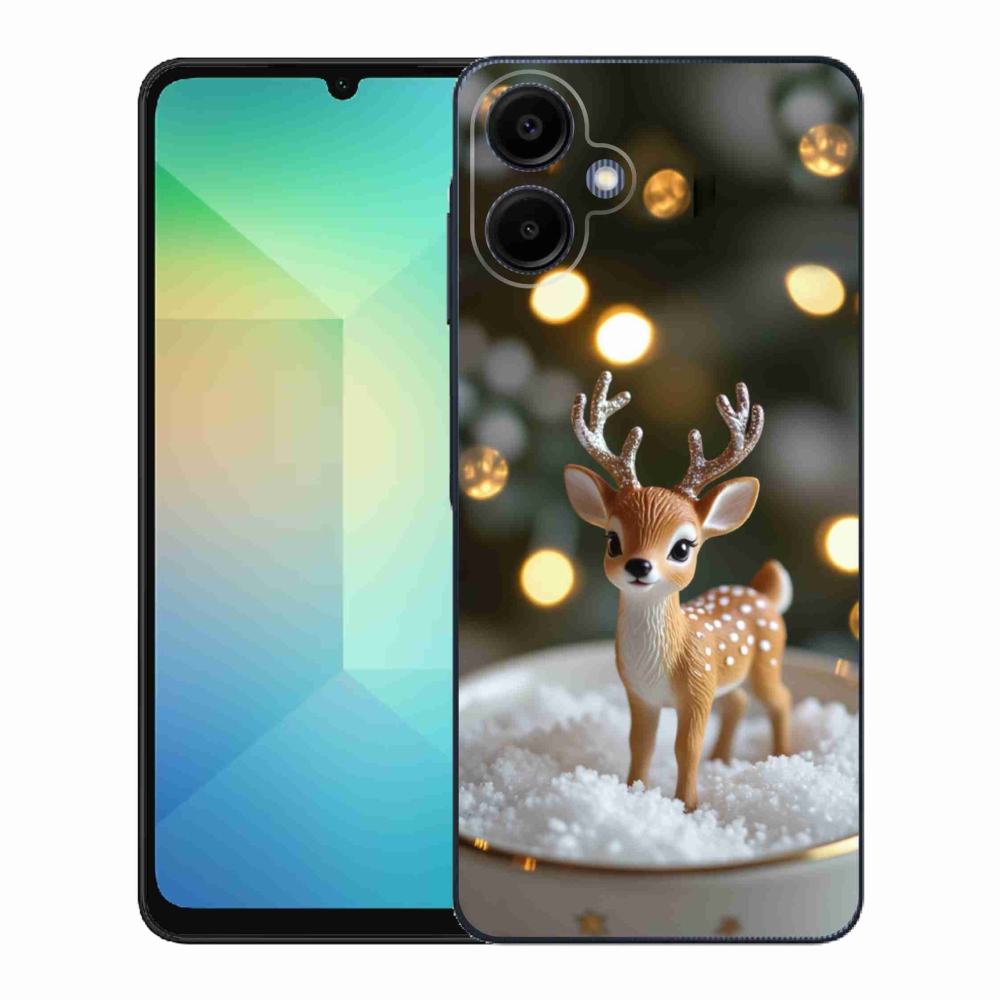 Gél borító mmCase Samsung Galaxy A06-hoz - aranyos karácsonyi szarvasok