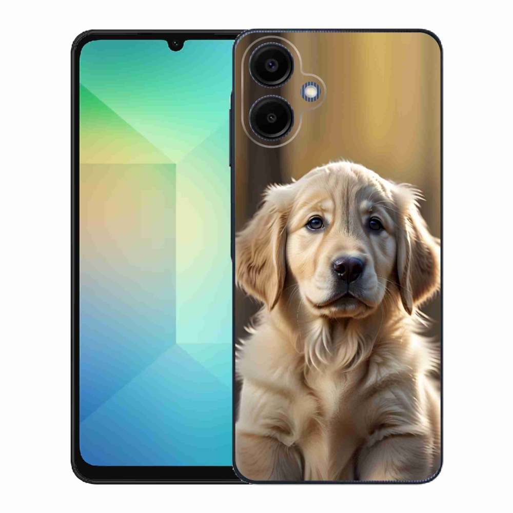 Gél borítás mmCase Samsung Galaxy A06-hoz - aranyos arany retriever