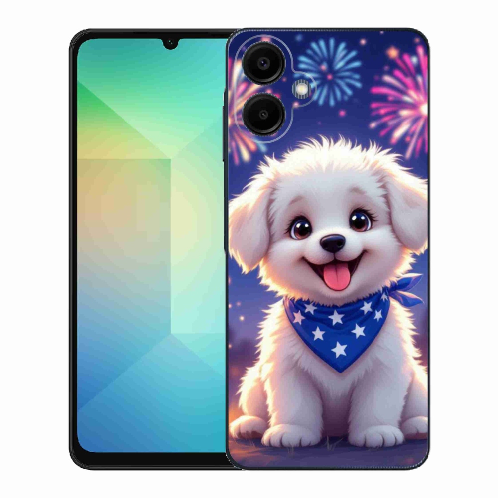 Gél borítás mmCase Samsung Galaxy A06 - ünnepi kiskutya