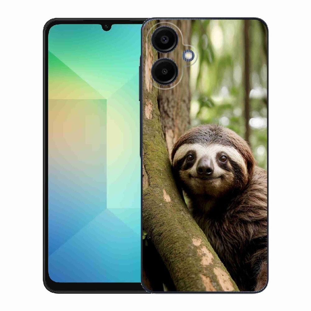 Gél borítás mmCase Samsung Galaxy A06 - mosolygó lajhárhoz