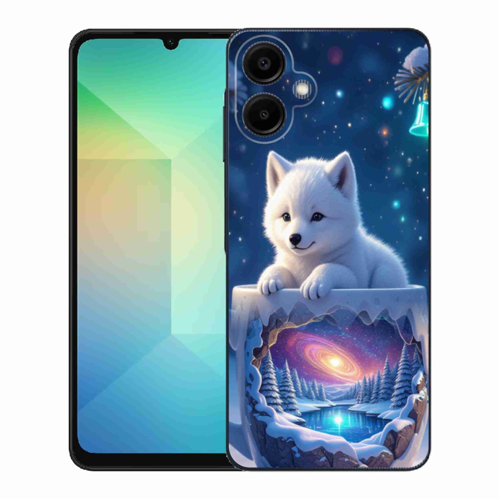 Gél borítás mmCase Samsung Galaxy A06 - Karácsonyi kölyökkutyakölyök