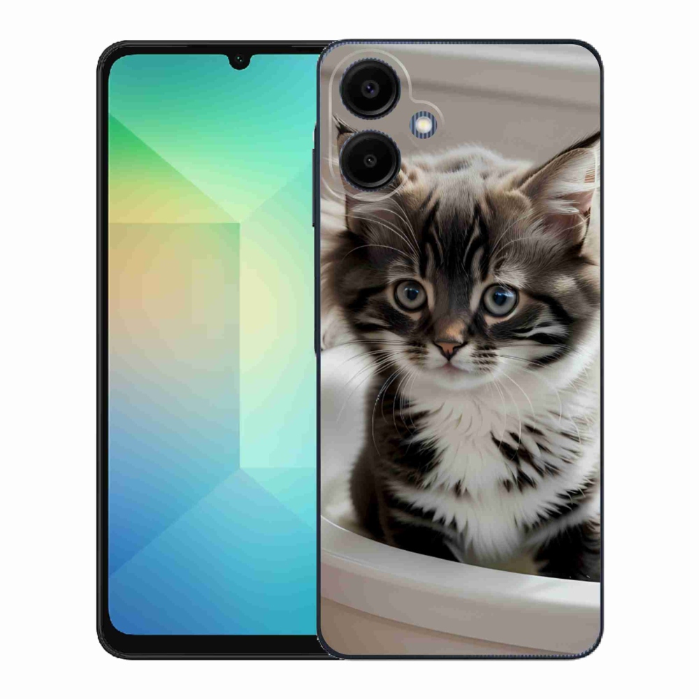 Gél borítás mmCase Samsung Galaxy A06-hoz - kíváncsi cica