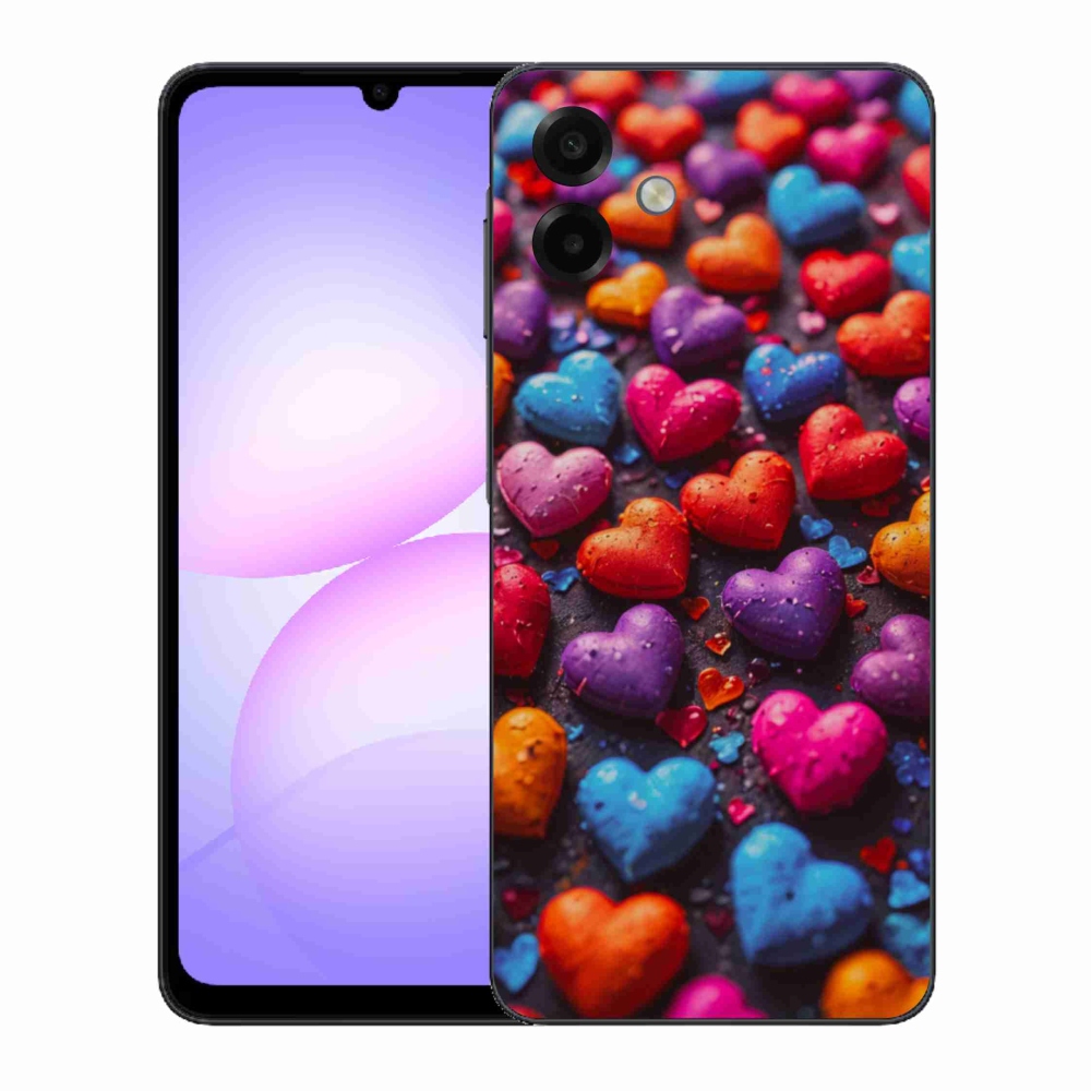 Zselés borítás mmCase Samsung Galaxy A07 készülékhez - színes szív