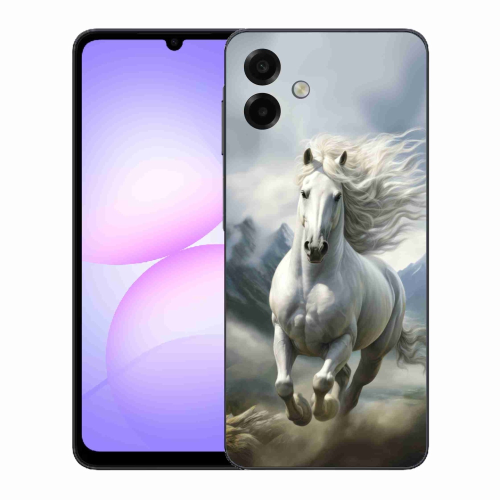 Gél borító mmCase Samsung Galaxy A07 - futó fehér ló 3