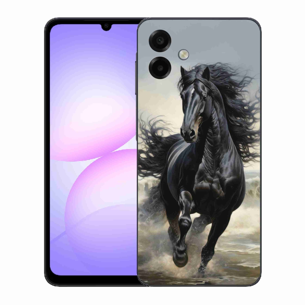 Gél borítás mmCase Samsung Galaxy A07 - fekete futó ló