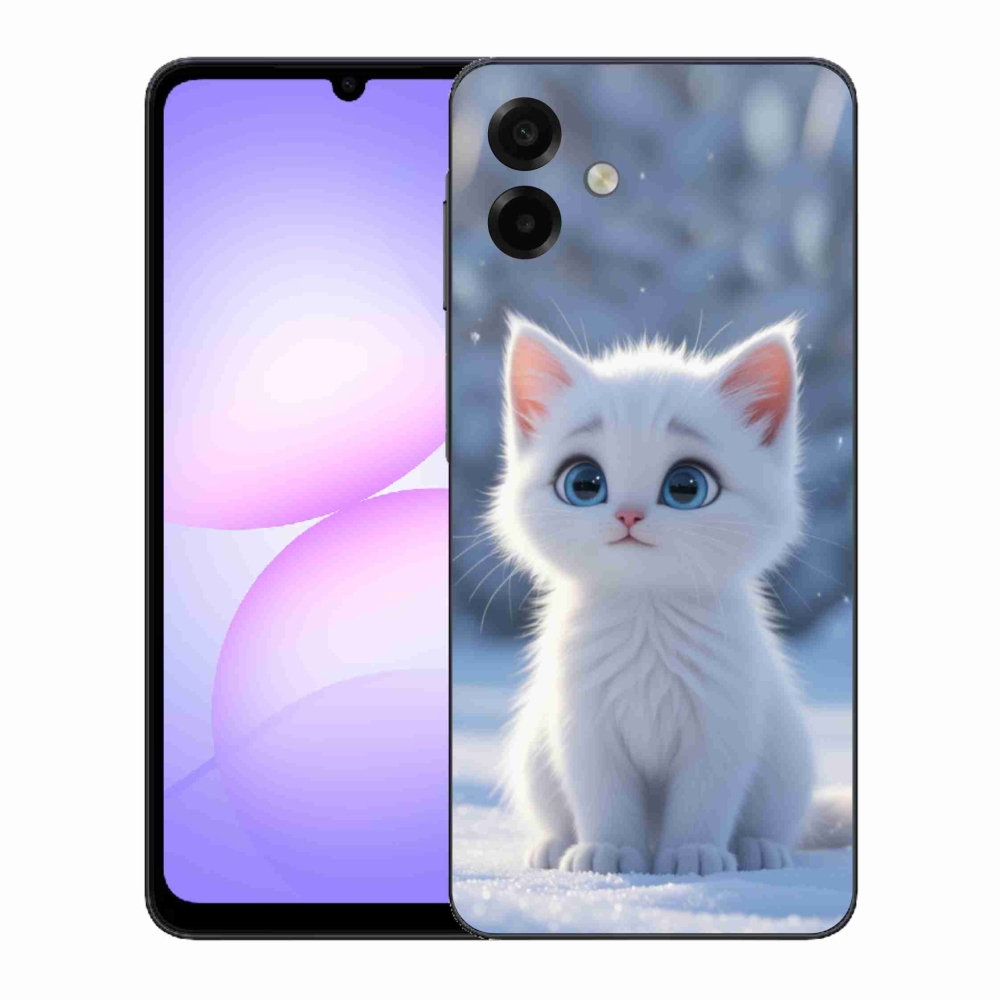 Gél védőhuzat mmCase Samsung Galaxy A07 - fehér cica 3