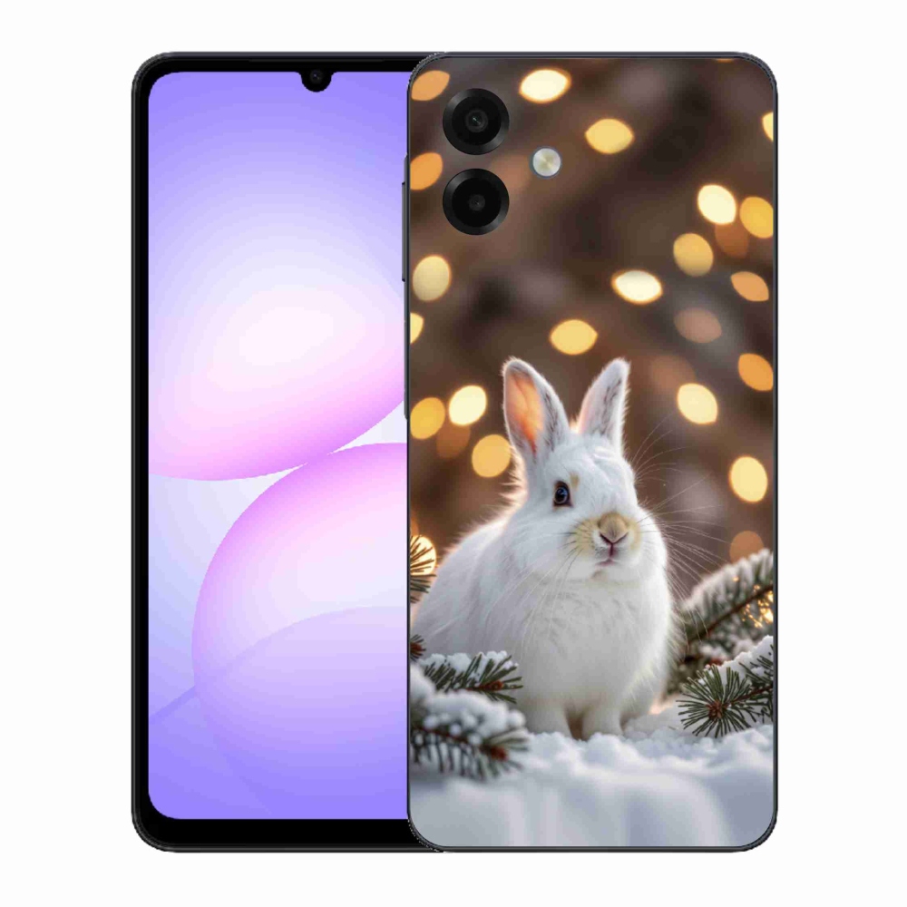 Zselés borítás mmCase Samsung Galaxy A07 - fehér nyúl