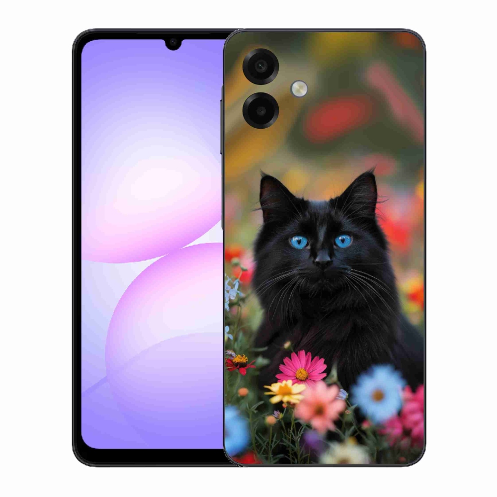 Gél védőhuzat mmCase Samsung Galaxy A07 - fekete cica 4