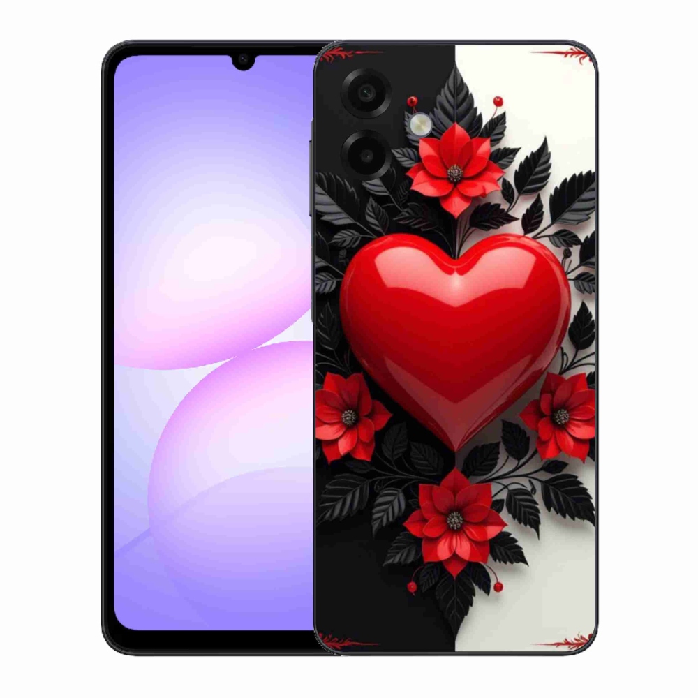 Zselés borítás mmCase Samsung Galaxy A07 - piros szív