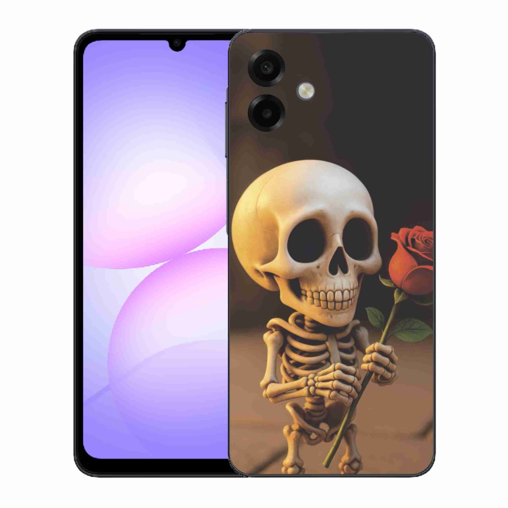 Gél borítás mmCase Samsung Galaxy A07 - csontváz rózsával