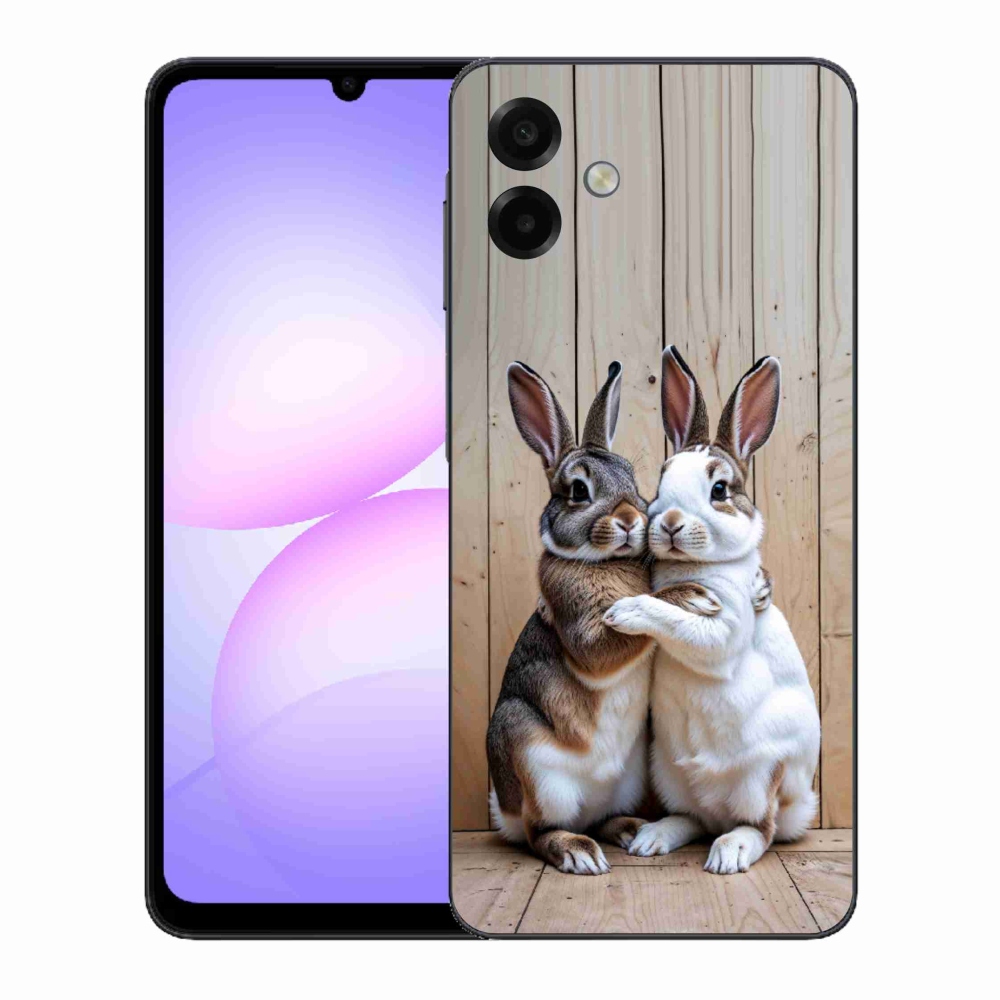 Zselés borítás mmCase Samsung Galaxy A07 - nyúl pár