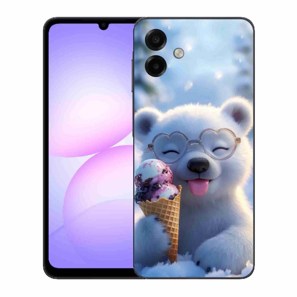 Gél borítás mmCase Samsung Galaxy A07 készülékhez - mackó fagylalttal