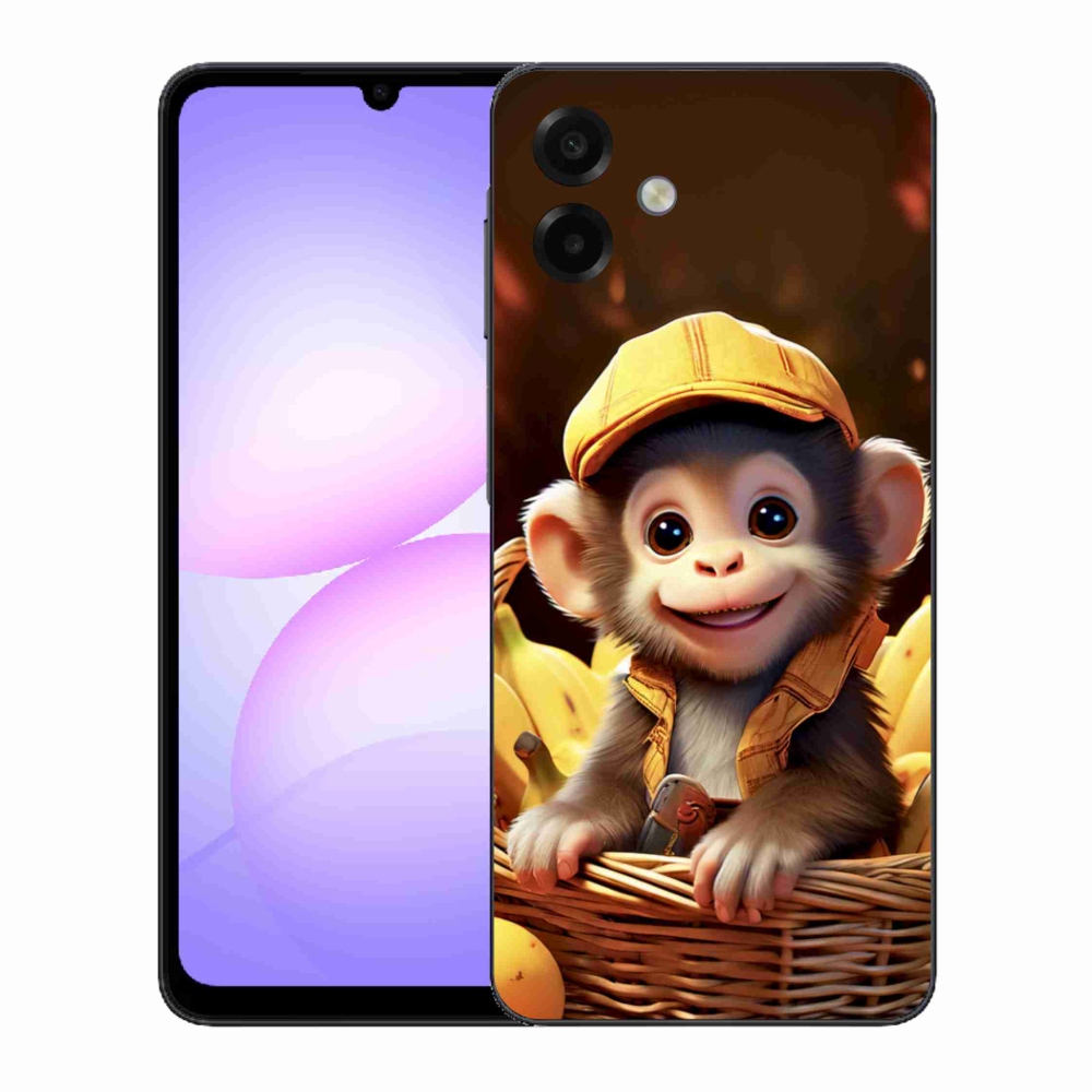 Zselés borítás mmCase Samsung Galaxy A07 - majom a kosárban