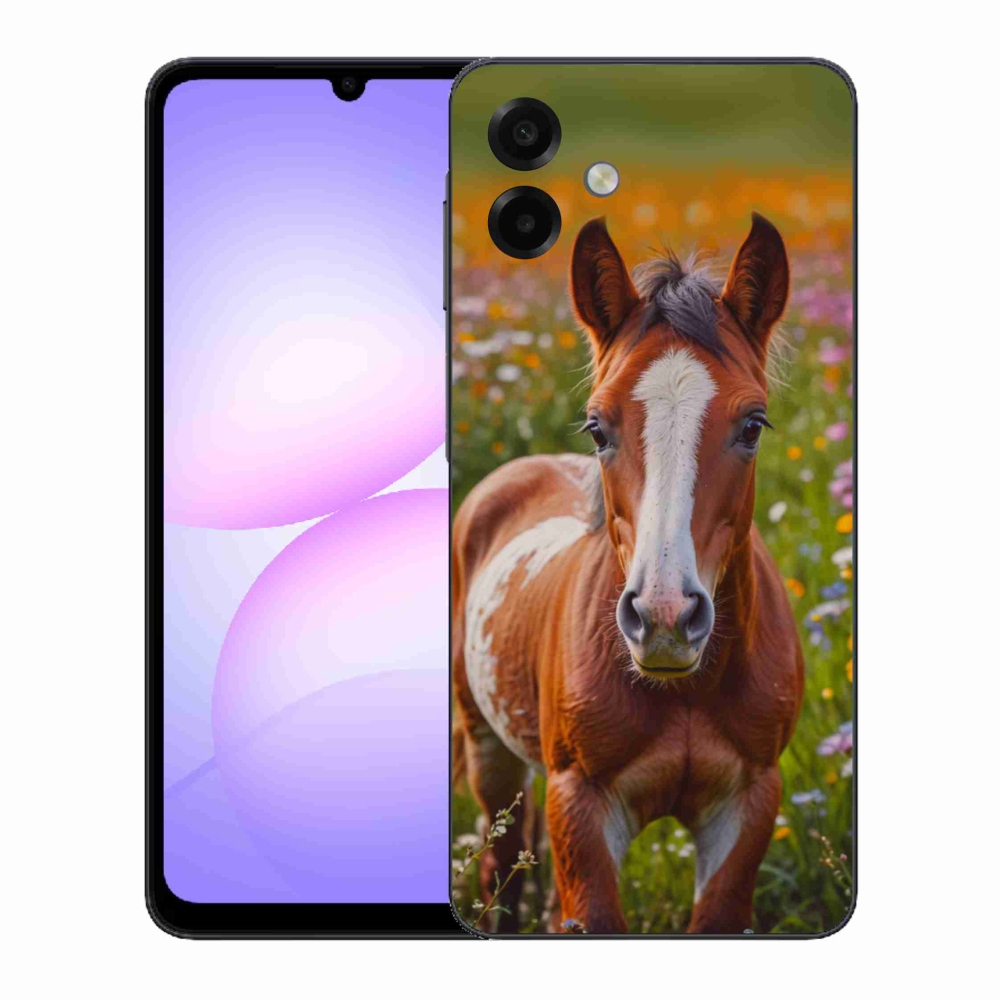 Gél borítás mmCase Samsung Galaxy A07 készülékhez - aranyos csikó