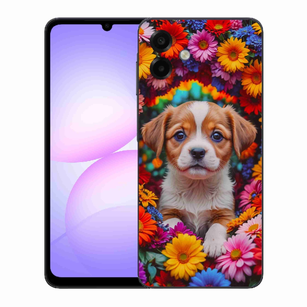 Gél borítás mmCase Samsung Galaxy A07 készülékhez - aranyos kiskutya