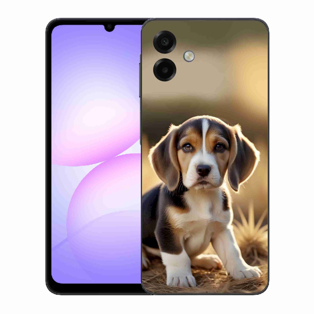 Gél borítás mmCase Samsung Galaxy A07 készülékhez - aranyos beagle