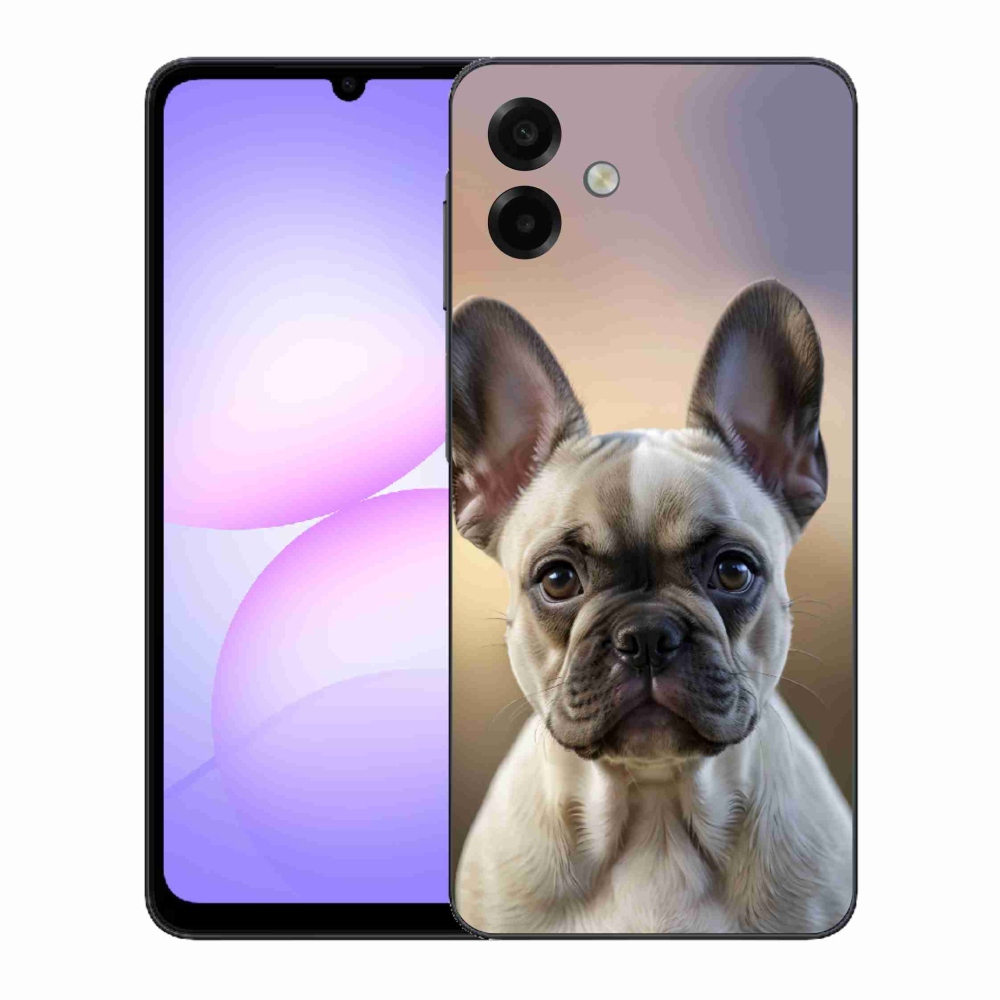 Gél borítás mmCase Samsung Galaxy A07 készülékhez - aranyos francia bulldog
