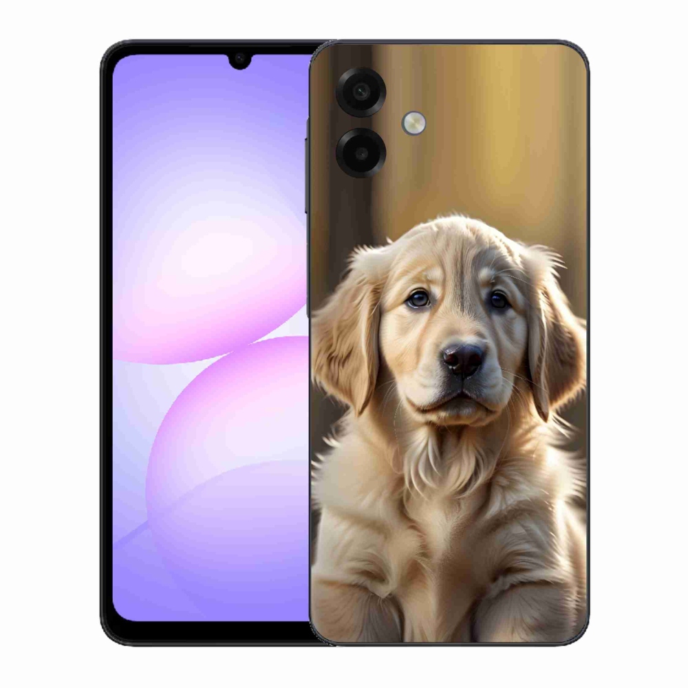 Gél borítás mmCase Samsung Galaxy A07 készülékhez - aranyos arany retriever