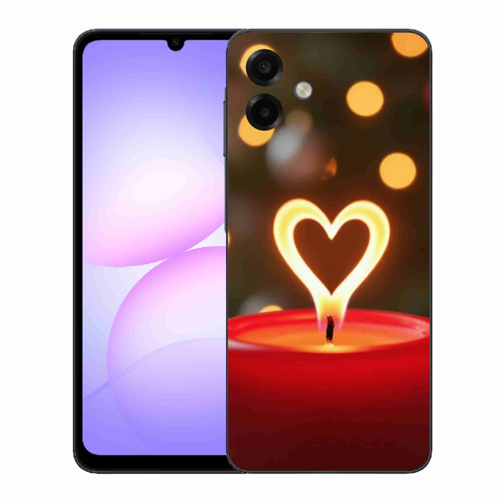 Zselés borítás mmCase Samsung Galaxy A07 - láng szíve - Samsung Galaxy A07 tok