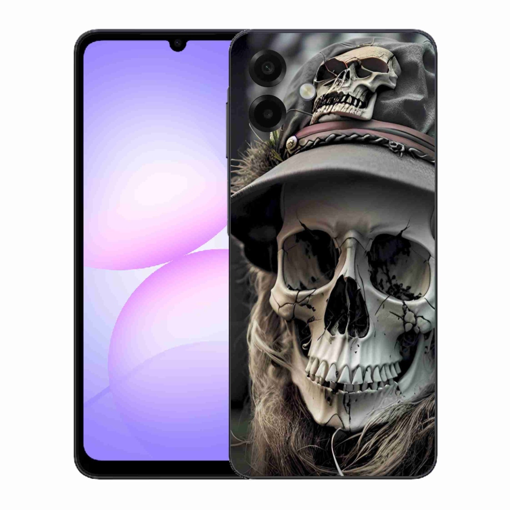 Zselés borítás mmCase Samsung Galaxy A07 készülékhez - sötét koponya