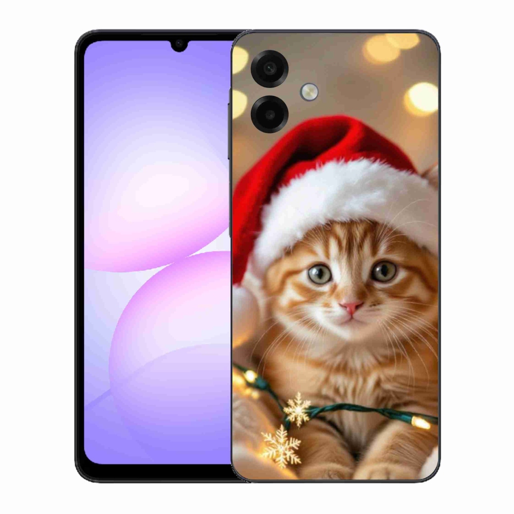 Gél borítás mmCase Samsung Galaxy A07 készülékhez - Karácsonyi cica