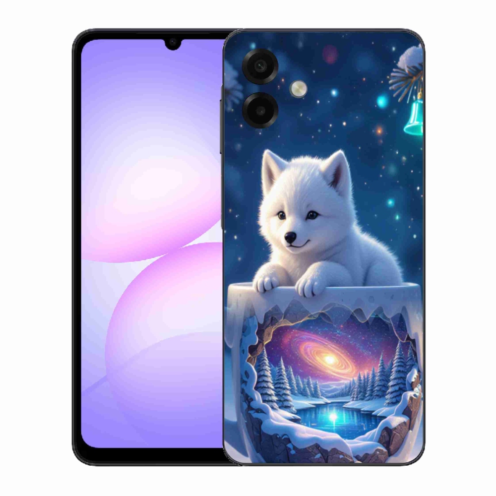 Gél borítás mmCase Samsung Galaxy A07 - Karácsonyi kölyökkutya