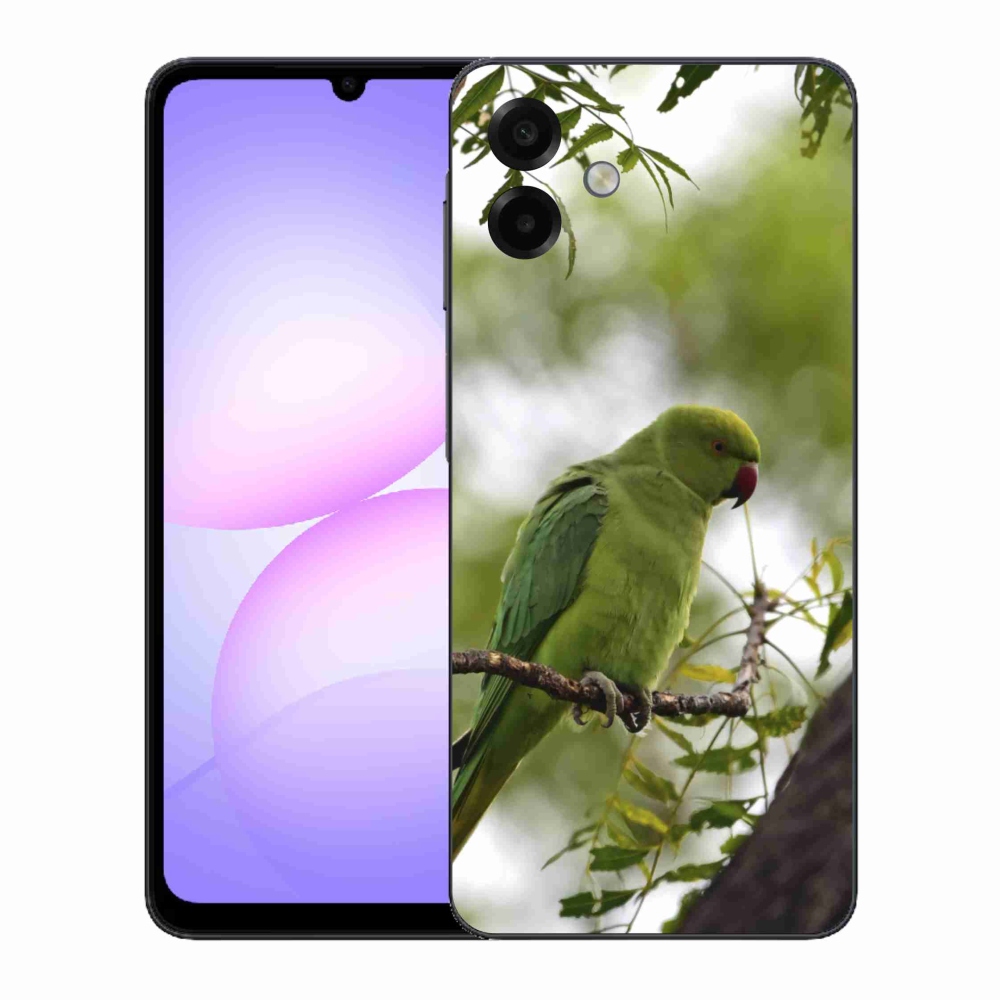 Zselés borítás mmCase Samsung Galaxy A07 készülékhez - zöld papagáj