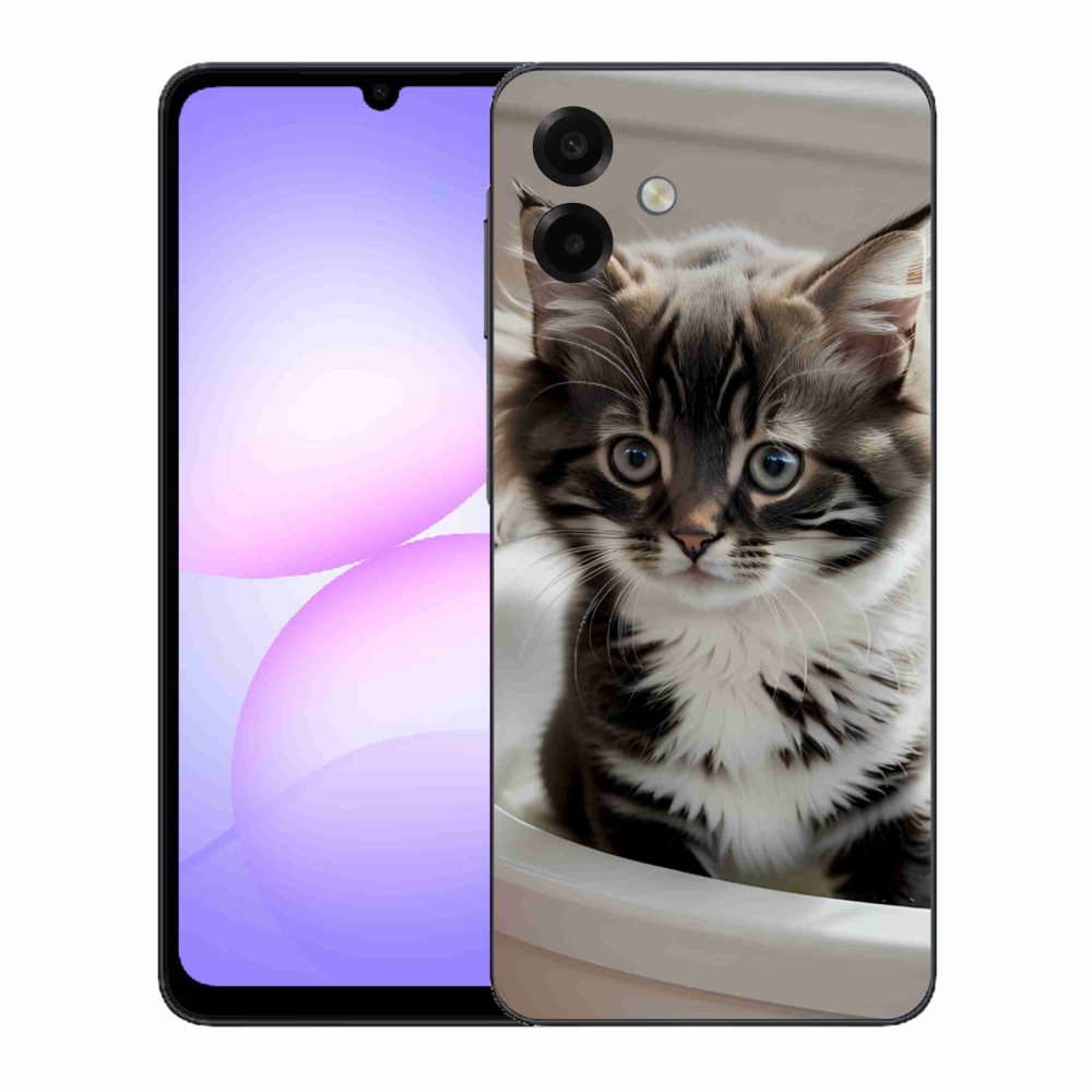 Gél borítás mmCase Samsung Galaxy A07 készülékhez - kíváncsi cica