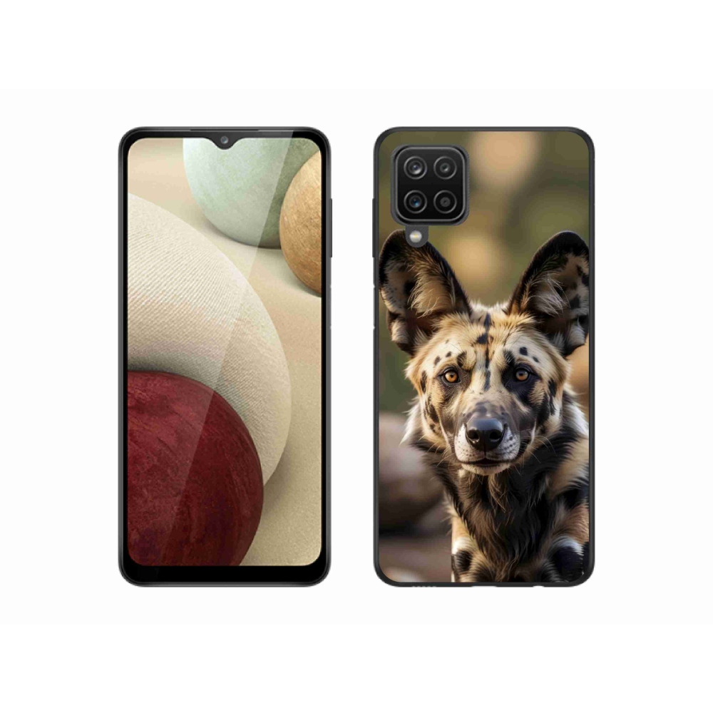 Gél borítás mmCase Samsung Galaxy A12 készülékhez - Afrikai vadkutya