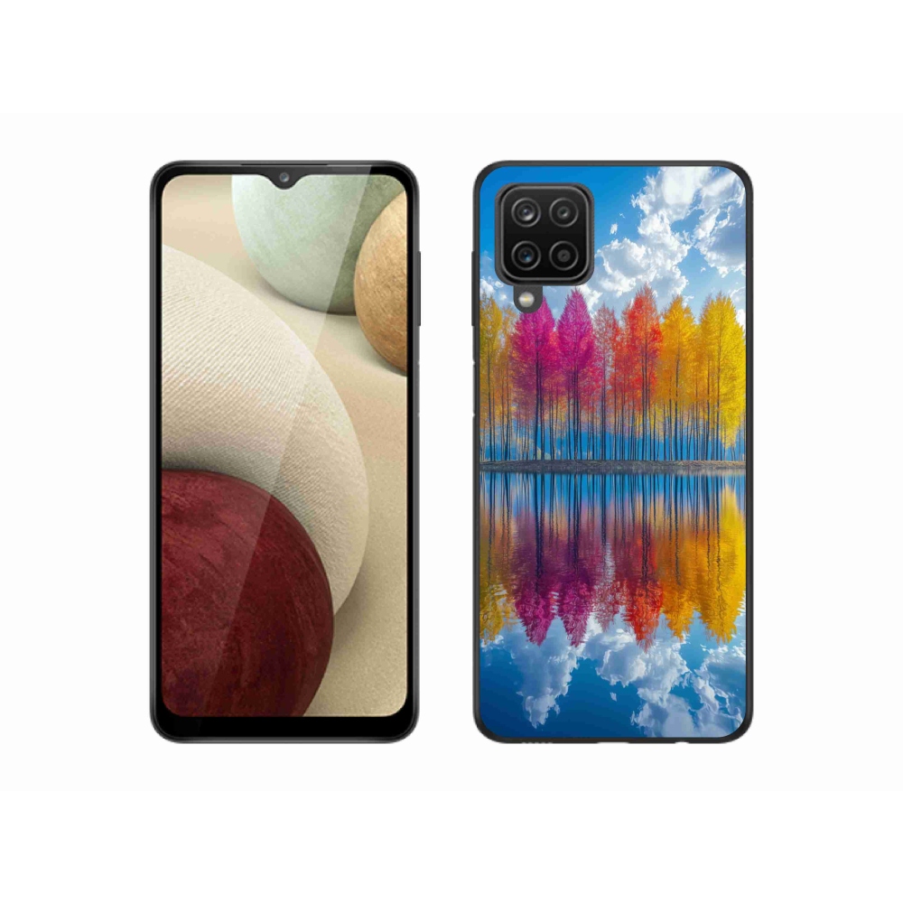 Gél borítás mmCase Samsung Galaxy A12 készülékhez - színes fák
