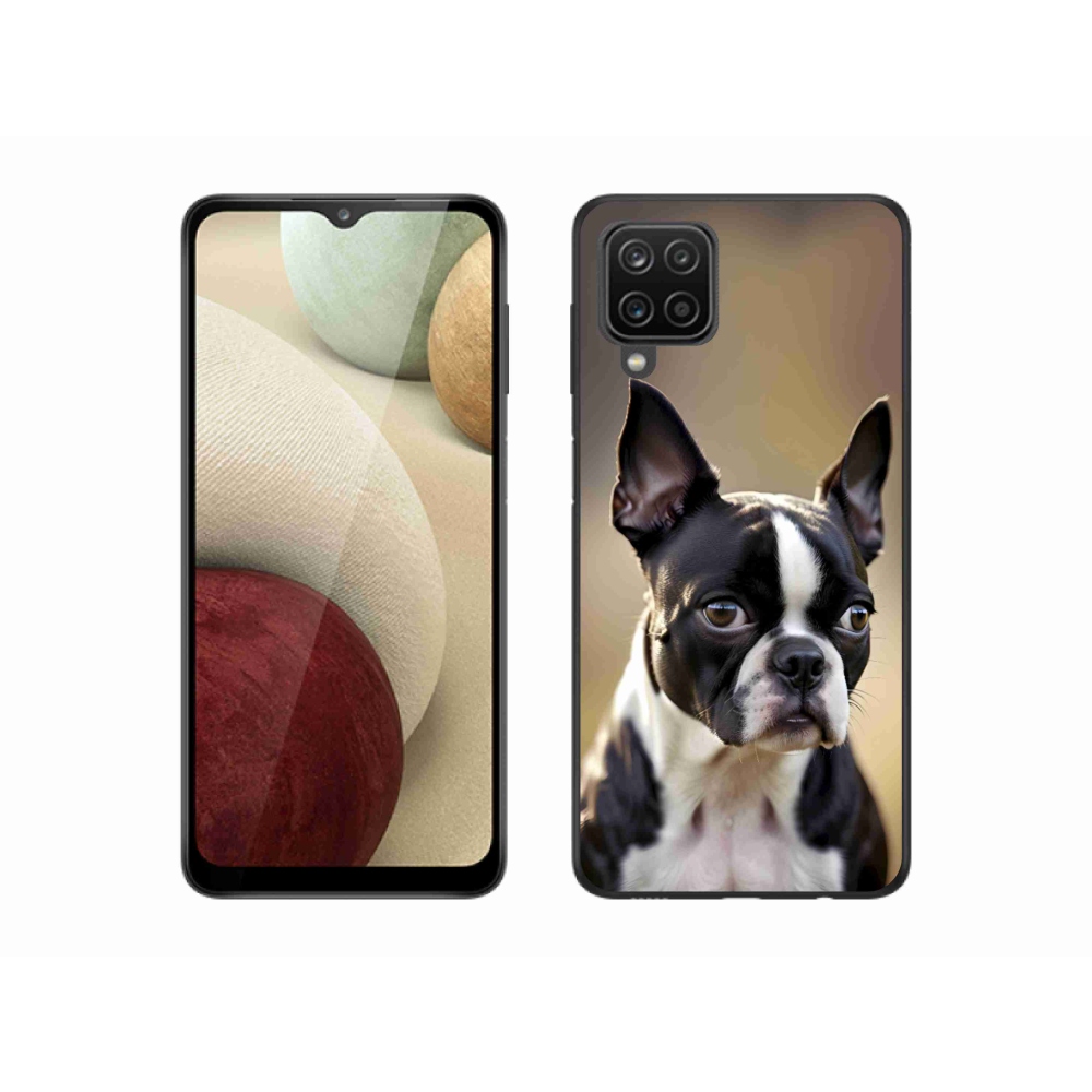 Gél borítás mmCase Samsung Galaxy A12 készülékhez - Boston Terrier