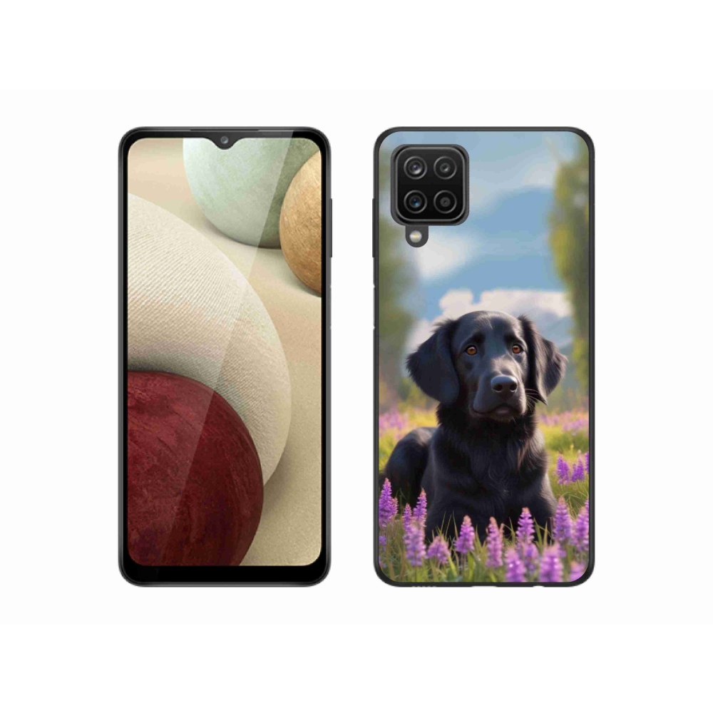 Gél borítás mmCase Samsung Galaxy A12 készülékhez - elegáns fekete retriever