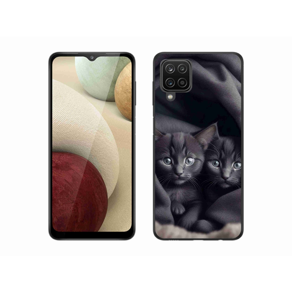 Zselés borítás mmCase Samsung Galaxy A12 - cat duo - macska duóhoz