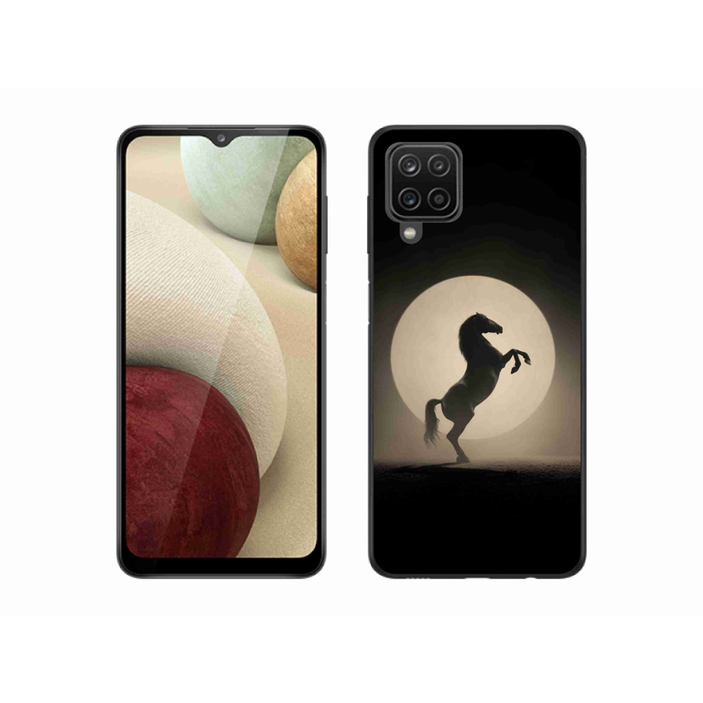 Zselés borítás mmCase Samsung Galaxy A12 készülékhez - ló sziluettben