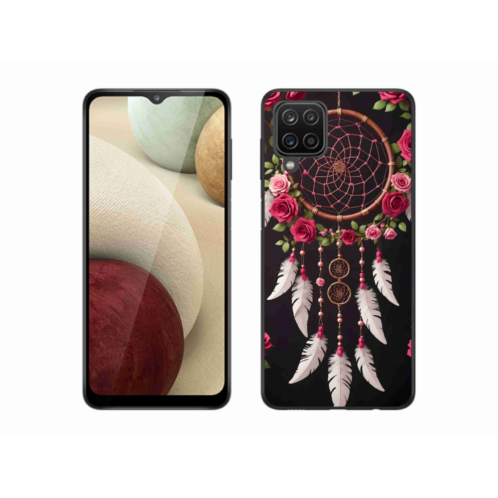 Gél borítás mmCase Samsung Galaxy A12 készülékhez - álomfogó rózsákkal