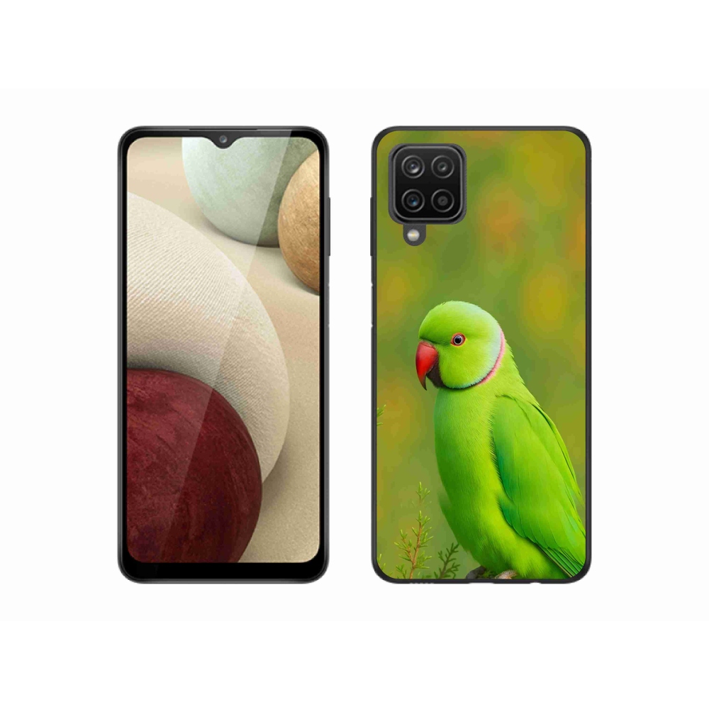 Gél borítás mmCase Samsung Galaxy A12 készülékhez - papagáj alexandr 2