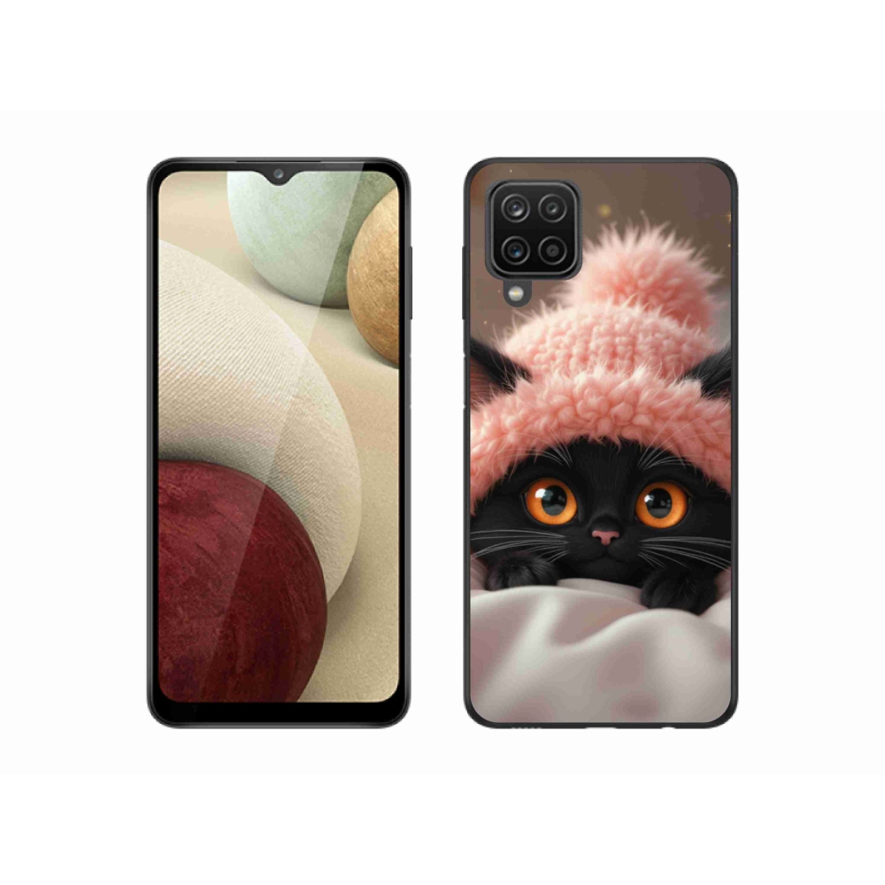 Gél borítás mmCase Samsung Galaxy A12 készülékhez - aranyos cica 7