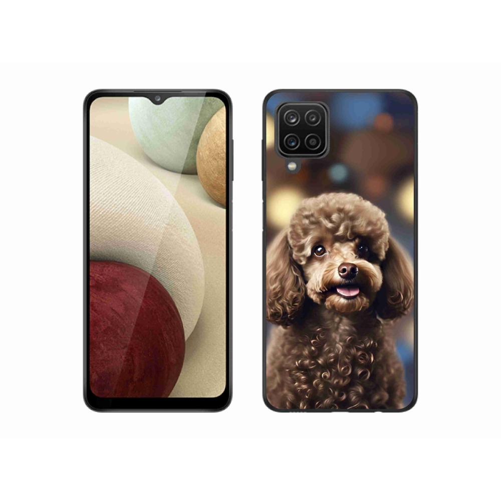 Gél borítás mmCase Samsung Galaxy A12 készülékhez - aranyos uszkár