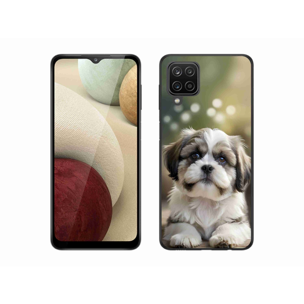 Gél borítás mmCase Samsung Galaxy A12 készülékhez - aranyos shih-tzu