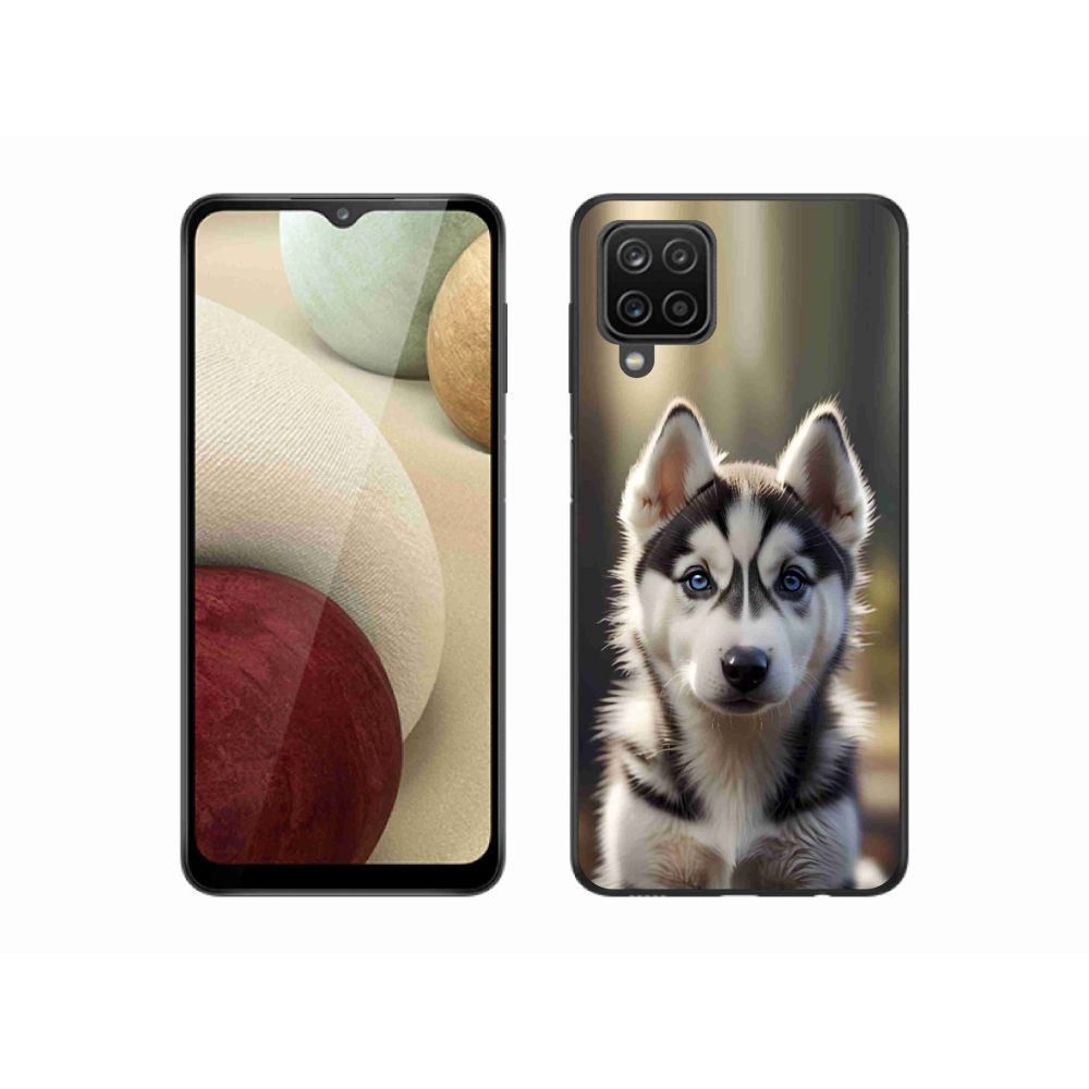 Gél borítás mmCase Samsung Galaxy A12 készülékhez - aranyos szibériai husky