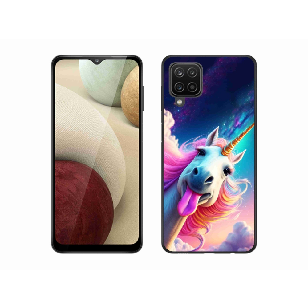 Gél borítás mmCase Samsung Galaxy A12 készülékhez - őrült egyszarvú