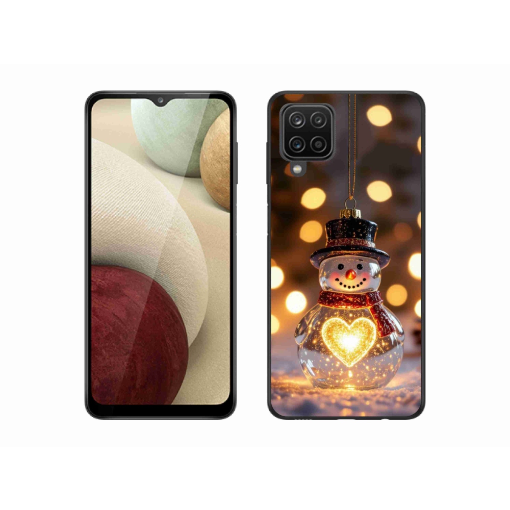 Gél borítás mmCase Samsung Galaxy A12 készülékhez - Karácsonyi hóember