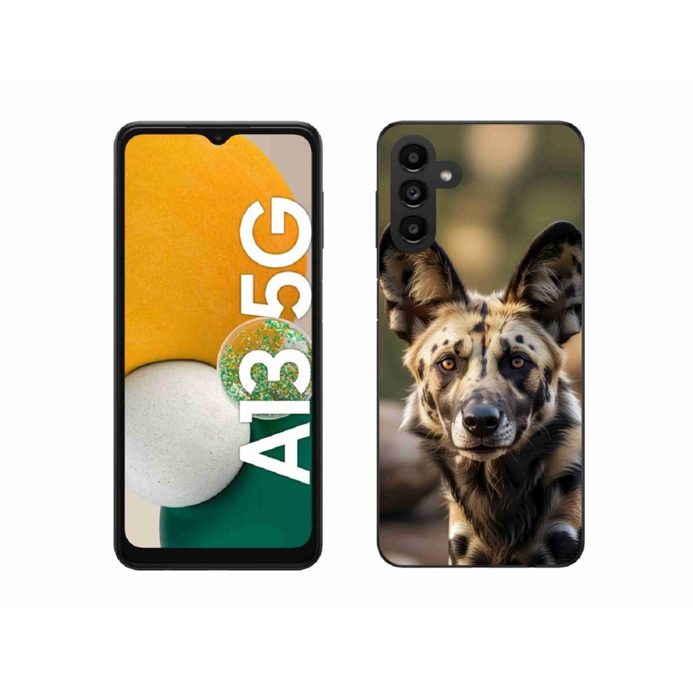 Gél borítás mmCase Samsung Galaxy A13 5G - afrikai vadkutya számára