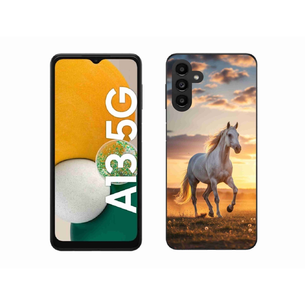 Gél borítás mmCase Samsung Galaxy A13 5G - futó fehér ló 2