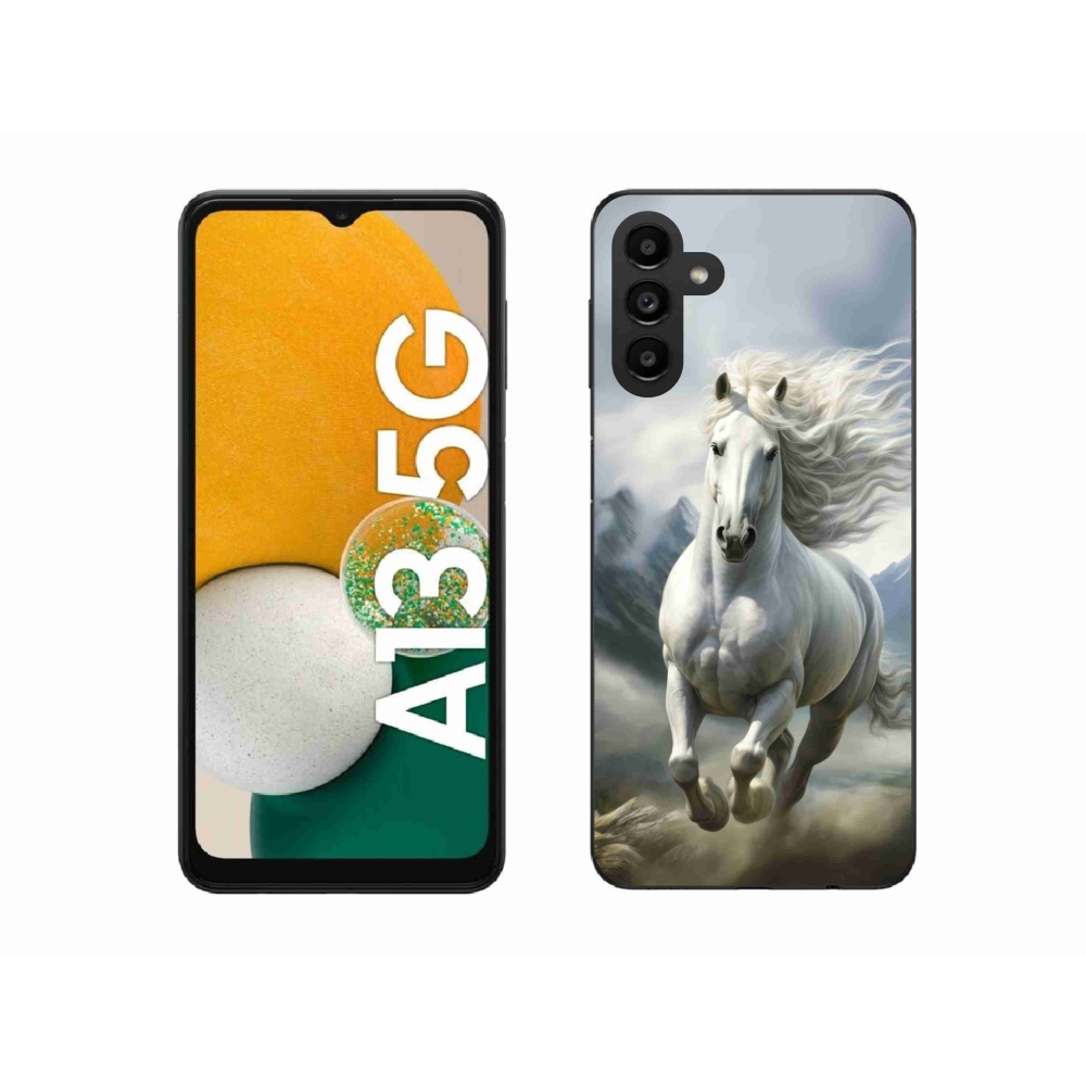 Gél borítás mmCase Samsung Galaxy A13 5G - futó fehér ló 3
